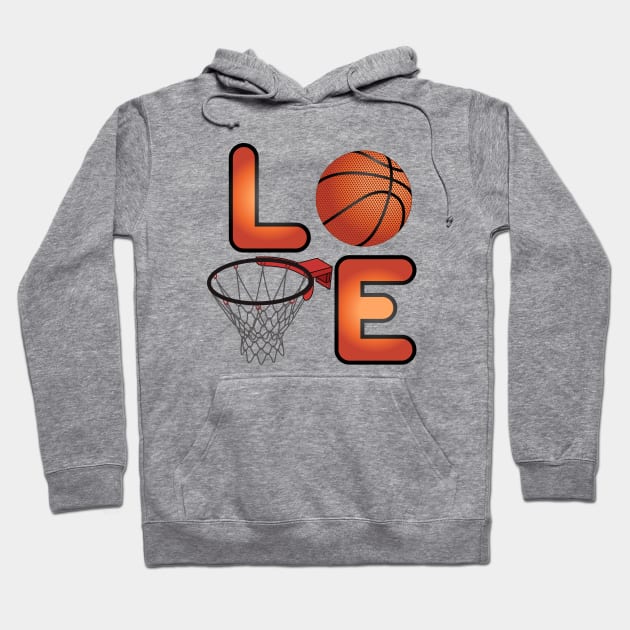 Love Basketball And Hoop Hoodie by IsmaSaleem